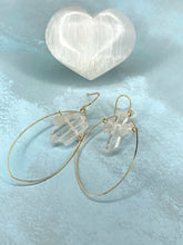 Load image into Gallery viewer, Selenite Oval earrings